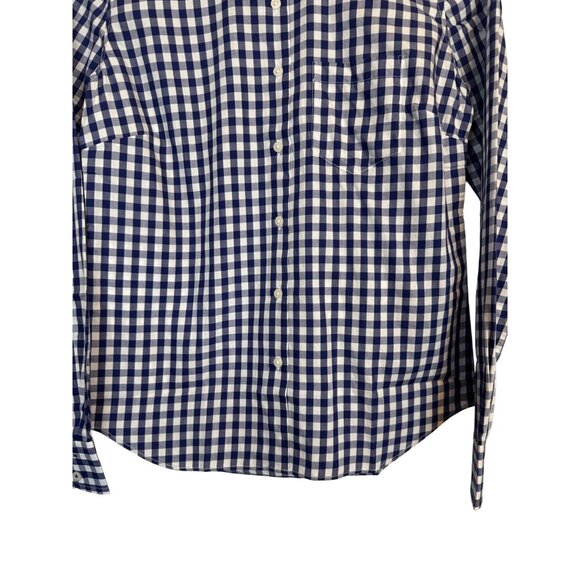 2/$30 NWOT Untuckit "0" Womens Navy Blue & White Gingham Checkered - Picture 6 of 14